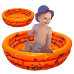 BASEN OGRODOWOWY DZIECIĘCY DMUCHANY BRODZIK WANIENKA 90CM MIĘKKIE DNO RYBKI