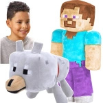 MINECRAFT - ZESTAW PLUSZOWYCH MASKOTEK 2w1 STEVE PIES