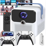 Projektor LED WiFi 5G Twoje Kino Domowe  DO BAJEK FILMÓW + Konsola Retro
