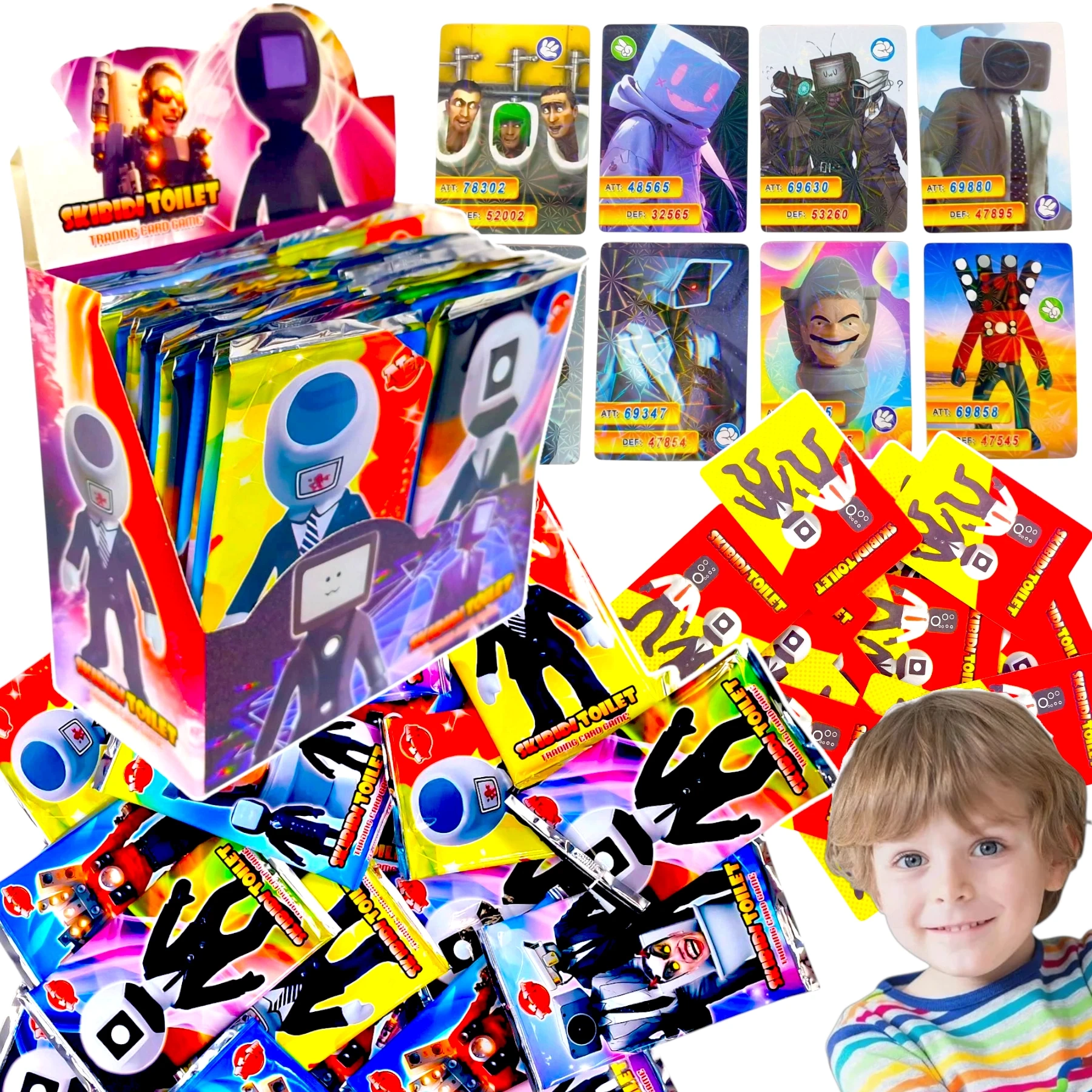 KARTY SKIBIDI TOILET KOLEKCJONERSKIE DO GRY 288 KART 36 SASZETEK