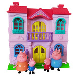 ŚWINKA PEPPA DOMEK 4 FIGURKI ZESTAW AKCESORIA DOM