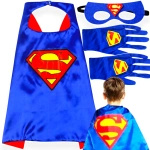 SUPERMAN Kostium Dla Dzieci 3w1 Peleryna Z Maską
