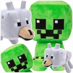 MINECRAFT - ZESTAW PLUSZOWYCH MASKOTEK 2w1 CREEPER PIES DENIS