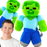 MINECRAFT PLUSZOWA MASKOTKA ZOMBIE STEVE ZOMBI POSTAĆ Z GRY PRZYTULANKA
