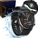 ZEGAREK SMARTWATCH MĘSKI CZARNY MENU PL WODOODPORNY IP68 NA PREZENT