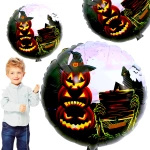 BALON NA IMPREZĘ HALLOWEEN DYNIA CZAROWNICA STRASZNY ZAMEK DUŻY 50CM