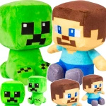 MINECRAFT Zestaw Pluszowa Maskotka CREEPER JEŻDŻĄCY STEVE