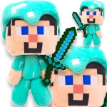 MASKOTKA MINECRAFT DIAMENTOWY STEVE MIECZ PLUSZAK POSTAĆ Z GRY PRZYTULANKA