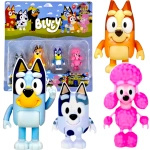 FIGURKI BLUEY BINGO ZESTAW FIGUREK Z BAJKI 4 SZTUKI FIGURKA PIESKI