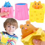 SQUISHY ZESTAW GNIOTEK ANTYSTRESOWY MYSZKA W SERZE I WIEWIÓRKA SQUISHY