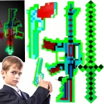 MINECRAFT Zestaw Pistolet + Karabin + Miecz Pixel