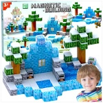 KLOCKI MAGNETYCZNE SZEŚCIANY PIXELE 148 ELEMENTÓW ZIMOWA KRAINA MARZEŃ XXL