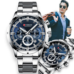 ELEGANCKI ZEGAREK MĘSKI MODNY CURREN DATOWNIK CHRONOGRAF JAPOŃSKI MECHANIZM