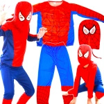 STRÓJ SPIDERMAN PAJĄK KOSTIUM + MASKA 3w1 PRZEBRANIE DLA CHŁOPCA 122-128 L