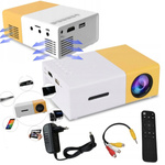 PRZENOŚNY MINI RZUTNIK PROJEKTOR LED FULL HD PRO KINO W DOMU FILMY BAJKI YH300 PRO