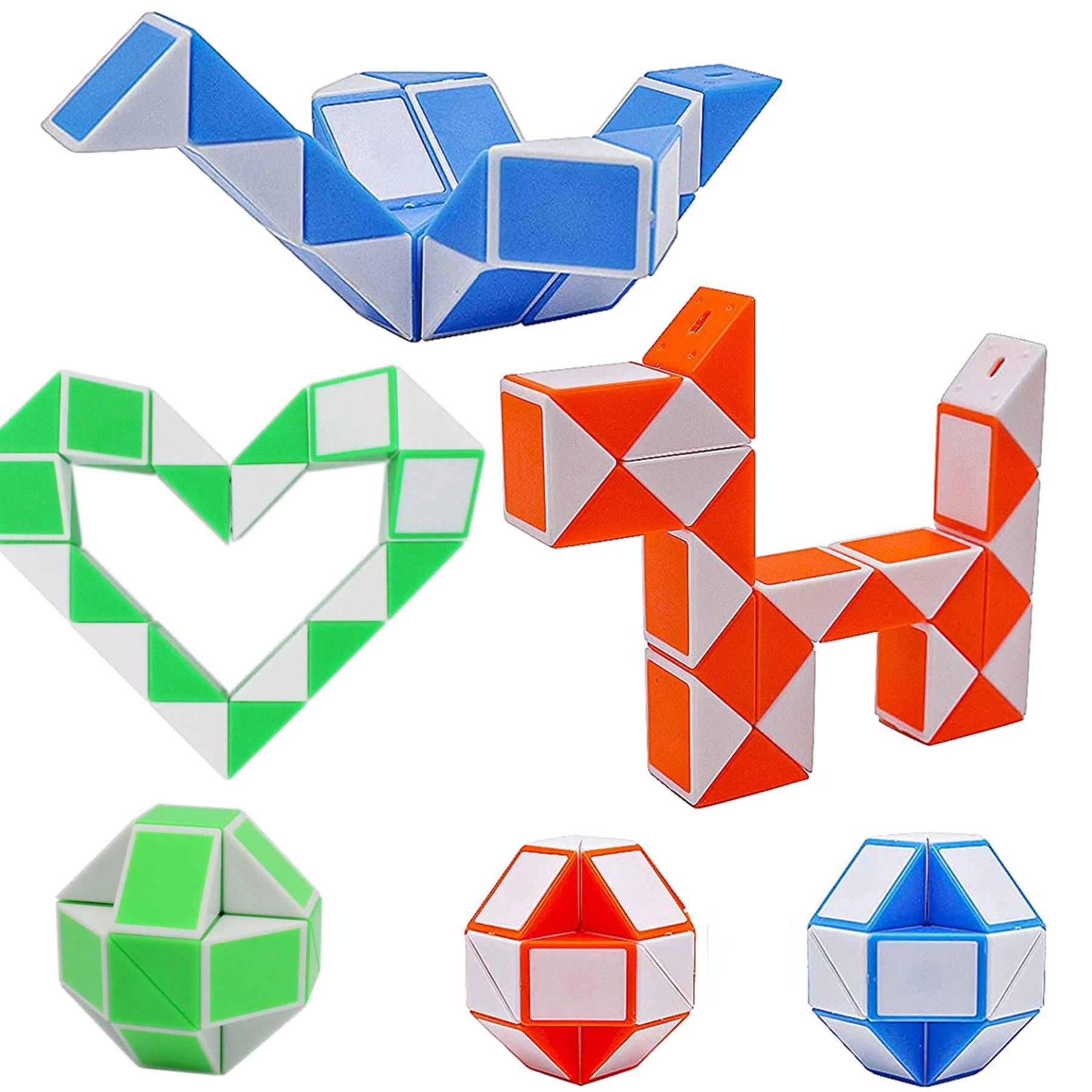 KOSTKA LOGICZNA DO UKŁADANIA PROSTOKĄT KWADRAT MAGICZNA SNAKE WĄŻ