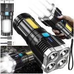 LATARKA LED AKUMULATOROWA USB SZPERACZ COB BARDZO MOCNA WODOODPORNA L-19