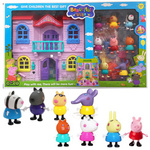 DUŻY DOMEK RODZINNY ŚWINKA PEPPA 8 FIGUREK AKCESORIA WILLA RODZINNA FIGURKA