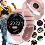 SMARTWATCH RÓŻOWY ZEGAREK DAMSKI POWIADOMIENIA SPORT PREZENT