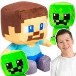 MINECRAFT Zestaw Pluszowa Maskotka CREEPER JEŻDŻĄCY STEVE