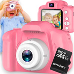 Aparat fotograficzny dla dzieci różowy + Karta 32GB