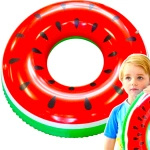 DMUCHANE KOŁO DO PŁYWANIA MATERAC DMUCHANY ARBUZ KOLOROWY NA PLAŻĘ NA BASEN