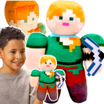 MINECRAFT PLUSZOWA MASKOTKA Z GRY LUDZIK ALEX RYCERZ DUŻA PRZYTULANKA 30 CM