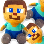 MINECRAFT JEŻDŻĄCY STEVE PLUSZOWA MASKOTKA 18CM POSTAĆ Z GRY PRZYTULANKA