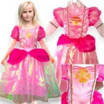 SUKNIA BALOWA DLA DZIEWCZYNKI NA BAL KSIĘŻNICZKA PEACH Z MARIO roz S 98-104