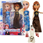 KRAINA LODU LALKA ANNA ELSA OLAF FROZEN ZESTAW 3w1 Z BAJKI DUŻE LALKI