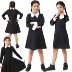 STRÓJ WEDNESDAY ADDAMS SUKIENKA NA IMPREZĘ PRZEBRANIE NA HALLOWEEN rozm S