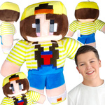 MASKOTKA MINECRAFT Z GRY ŻÓŁTY STEVE LUDZIK DUŻA PRZYTULANKA Z GRY PLUSZ