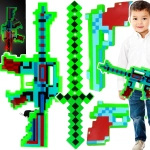 MINECRAFT Zestaw Pistolet + Karabin + Miecz Pixel