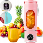 MINI BLENDER MOCNY 50W 450ML WYŚWIETLACZ LED 3 TRYBY PRACY PODRÓŻNY USB