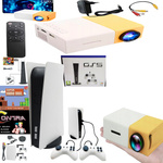 Zestaw: Mini Projektor LED Full HD + Konsola Retro 300 Gier – Domowe Kino & Retro Gaming w Jednym!