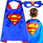 PRZEBRANIE DLA CHŁOPCA NA BAL SUPERMAN SUPERBOHATER PELERYNA MASKA KOSTIUM