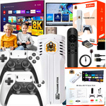 PRZENOŚNA KONSOLA RETRO HDMI 8K EMULATOR GRA 2 PADY 20000 GIER ANDROID TV