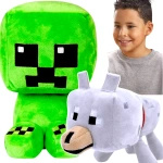 MINECRAFT - ZESTAW PLUSZOWYCH MASKOTEK 2w1 CREEPER PIES