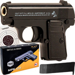 PISTOLET METALOWY NA KULKI REPLIKA IMITACJA BRONI COLT C11 TARCZA STRZELECK