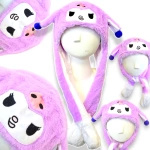 CZAPKA Z RUCHOMYMI USZAMI ZIMOWA KUROMI ŁAPKI RUCHOME USZY ŚWIECĄCE ŚWIECI
