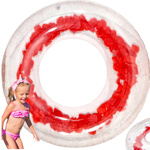 DMUCHANE KOŁO DO PŁYWANIA PŁATKI RÓŻ DUŻE XL 90CM KÓŁKO Z PŁATKAMI NA BASEN