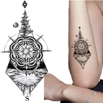 TATUAŻ ZMYWALNY TYMCZASOWY BUSOLA KOMPAS PODRÓŻNIK NA OKAZJĘ IMPREZE SESJE