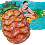 MATERAC DO PŁYWANIA DMUCHANY ANANAS 145cm XXL NA BASEN MEGA DUŻY WYGODNY