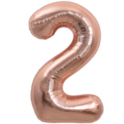 Balon Foliowy Cyfra 2 Rose Gold 40cm