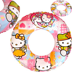 Duże dmuchane koło do pływania 60cm - Hello Kitty