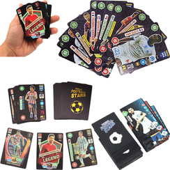 Karty piłkarskie z piłkarzami FIFA - 10 sztuk czarne kolekcjonerskie