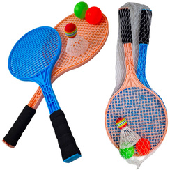 Rakietki o gry w Badmintona / tenisowe + 2 piłki + lotka