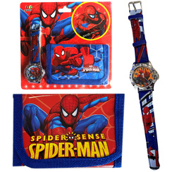 SPIDERMAN Zestaw Portfelik + Zegarek