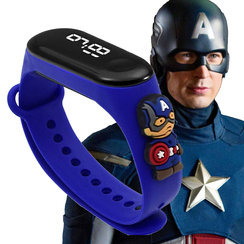 Zegarek LED Dla Dzieci Kapitan Ameryka