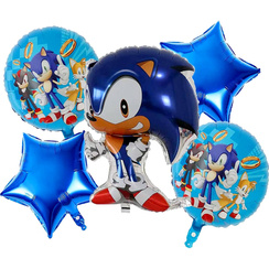 Zestaw balonów urodzinowych Sonic na hel